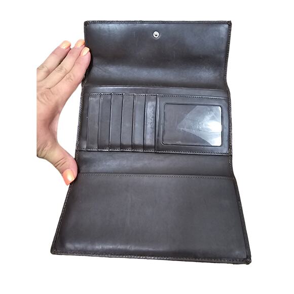 Coach Signature Stagecoach Monogram Brown Wallet - Picture 3 of 3